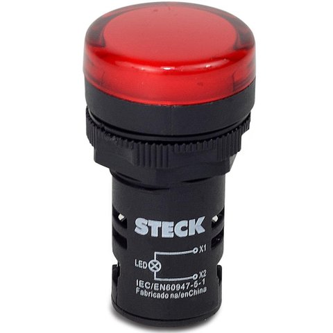 Sinalizador Led 380v Vermelho - Slds3801 - Steck