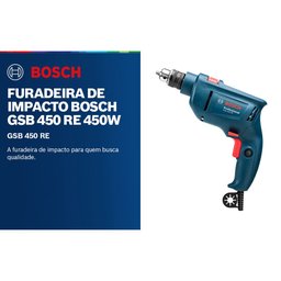 Furadeira de Impacto 3/8" Bosch Gsb 450 Re 450w - 220v - 3