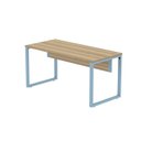 Ver imagem 5 de Escrivaninhas Mesa Escritório X 150cm Industrial Noce Naturalle e Azul Dali Marrom/Marromle