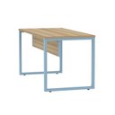 Ver imagem 7 de Escrivaninhas Mesa Escritório X 150cm Industrial Noce Naturalle e Azul Dali Marrom/Marromle