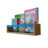 Nicho Organizador de Livros Brinquedos Quarto Infantil Prateleira Livreiro Mdf Madeira 55cm:azul - 1