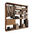 Ver imagem 2 de Guarda-Roupas Closet Modulado Alasca 180cm 3 Peças com 2 Gavetas e Cabideiros Freijó Carraro