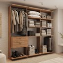 Ver imagem 1 de Guarda-Roupas Closet Modulado Alasca 180cm 3 Peças com 2 Gavetas e Cabideiros Freijó Carraro