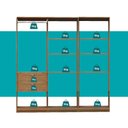 Ver imagem 6 de Guarda-Roupas Closet Modulado Alasca 180cm 3 Peças com 2 Gavetas e Cabideiros Freijó Carraro