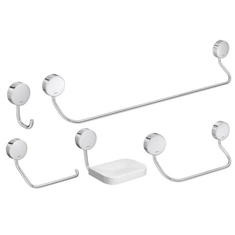 Kit Acessórios Deca Net Cabide Papeleira Porta Toalha Saboneteira - 2000c01