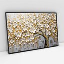 Ver imagem 5 de Quadro Decorativo Árvore da Vida White Flower Flor Branca e Amarela Sala Quarto Casa Escritório