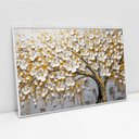 Ver imagem 3 de Quadro Decorativo Árvore da Vida White Flower Flor Branca e Amarela Sala Quarto Casa Escritório