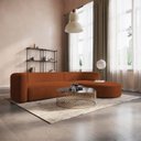 Ver imagem 1 de Sofá Modular Sala de Estar Decoração Luxo 265cm Lado Esquerdo Suede Celinne Luxuoso Yescasa