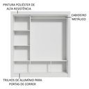 Ver imagem 5 de Guarda-Roupa Casal Madesa Mônaco 3 Portas de Correr com Espelhos Branco/Preto Cor:Branco/Preto