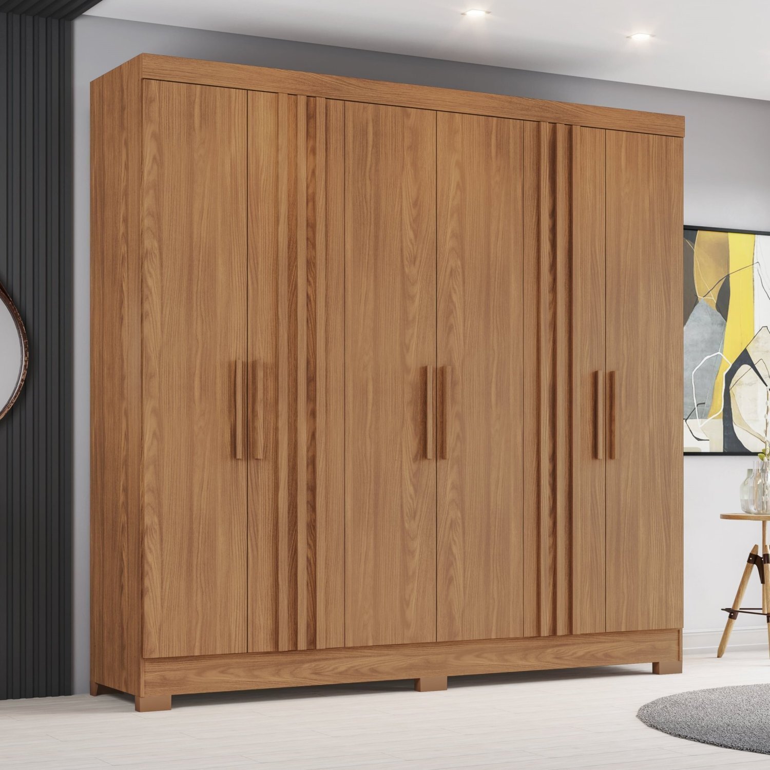 Guarda-roupa 6 Portas 3 Gavetas B367 | MadeiraMadeira