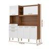 Armário de Cozinha 6 Portas 2 Gavetas Select Demobile Amêndoa/Branco - 4