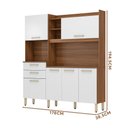 Ver imagem 4 de Armário de Cozinha 6 Portas 2 Gavetas Select Demobile Amêndoa/Branco
