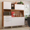 Ver imagem 1 de Armário de Cozinha 6 Portas 2 Gavetas Select Demobile Amêndoa/Branco
