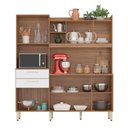 Ver imagem 3 de Armário de Cozinha 6 Portas 2 Gavetas Select Demobile Amêndoa/Branco