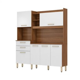 Armário de Cozinha 6 Portas 2 Gavetas Select Demobile Amêndoa/Branco - 2