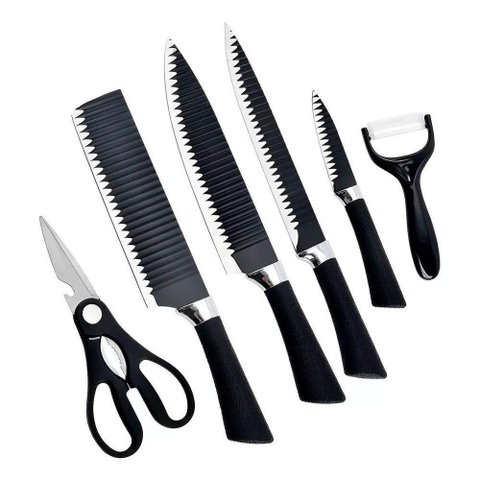 Conjunto Facas Churrasco Antiaderente Master Chef 6 Peças