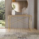 Ver imagem 2 de Aparador Steel 76 Cm Estilo Industrial com Pés em Aço Dourado/fendi