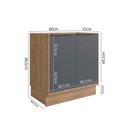 Ver imagem 6 de Cozinha Completa Modulada 5 Peças 11 Portas Viena Cinza/Freijó/Grafite