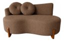 Ver imagem 2 de Namoradeira Lounge Decorativa 150cm Sala Linho:marrom/liso