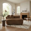 Ver imagem 1 de Namoradeira Lounge Decorativa 150cm Sala Linho:marrom/liso