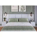 Ver imagem 1 de Cabeceira para Cama Casal com 2 Mesas de Cabeceira Suspensas Cor:branco