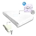 Ver imagem 5 de Capa Colchão Solteiro Impermeável Hospitalar com Zíper - Branca 88x188x18cm