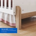 Ver imagem 5 de Berço Americano Quarto Infantil Mini Cama 2 em 1 Happy Branco/Jequitibá H02 - D'Rossi