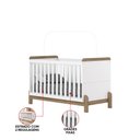 Ver imagem 3 de Berço Americano Quarto Infantil Mini Cama 2 em 1 Happy Branco/Jequitibá H02 - D'Rossi