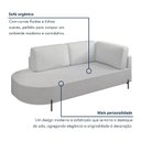Ver imagem 4 de Sofá Living Orgânico 2 Lugares Bouclé Gelo Norten 175cm