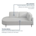 Ver imagem 5 de Sofá Living Orgânico 2 Lugares Bouclé Gelo Norten 165cm