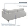 Sofá Living Orgânico 2 Lugares 165cm Base de Ferro Braço Direito Norten - 6