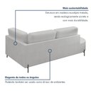 Ver imagem 6 de Sofá Living Orgânico 2 Lugares Bouclé Gelo Norten 165cm