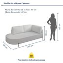 Ver imagem 3 de Sofá Living Orgânico 2 Lugares Bouclé Gelo Norten 175cm