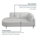 Ver imagem 5 de Sofá Living Orgânico 2 Lugares Bouclé Gelo Norten 175cm