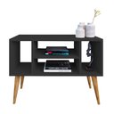 Ver imagem 2 de Rack Retro Pés Palito para Tv Paris com 4 Nichos - Preto