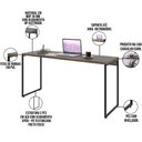 Ver imagem 4 de Kit 02 Mesas Para Escritório e Home Office Industrial Aspen 150 cm C01 Carvalho Dark - Lyam Decor