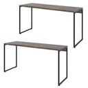 Ver imagem 1 de Kit 02 Mesas Para Escritório e Home Office Industrial Aspen 150 cm C01 Carvalho Dark - Lyam Decor