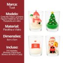 Ver imagem 6 de Conjunto 4 Mini Velas Natalinas Decorativas 3d com Castiçal Vidro Papai Noel, Boneco de Neve, Pinhei