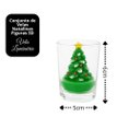 Ver imagem 5 de Conjunto 4 Mini Velas Natalinas Decorativas 3d com Castiçal Vidro Papai Noel, Boneco de Neve, Pinhei