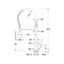 Ver imagem 3 de Monocomando de Mesa para Cozinha com Bica Extraível com 2 Funções Gourmet Preto Matte