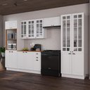 Ver imagem 1 de Armário de Cozinha Modulada Completa Fidelitá Nara 100% MDF 5 Peças 350cm 16 Portas 2 Gavetas com