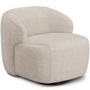 Ver imagem 5 de Poltrona Decorativa Orgânica Giratória Living Barolo L06 Linho Bege