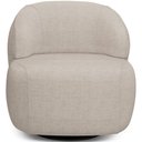 Ver imagem 3 de Poltrona Decorativa Orgânica Giratória Living Barolo L06 Linho Bege