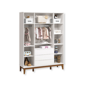 Ver mais imagens de Quarto de Bebê Berço Evolution + Guarda Roupa 4P + Cômoda Sp Elfe Branco com Colchão