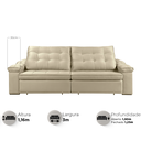 Ver imagem 6 de Sofá Retrátil Reclinável Houston -3m -csr Studio