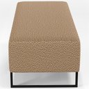 Ver imagem 7 de Puff Decorativo Sala de Estar Bali W01 Base Ferro 120x50 cm Bouclê Mostarda - Lyam Decor