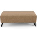 Ver imagem 6 de Puff Decorativo Sala de Estar Bali W01 Base Ferro 120x50 cm Bouclê Mostarda - Lyam Decor