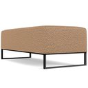 Ver imagem 5 de Puff Decorativo Sala de Estar Bali W01 Base Ferro 120x50 cm Bouclê Mostarda - Lyam Decor