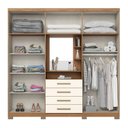 Ver imagem 4 de Guarda-roupa Casal 10 Portas com Espelho 4 Gavetas Viena