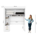 Ver imagem 3 de Módulo Closet Smart Aéreo com Criado 2 Gavetas com Maleiro Branco